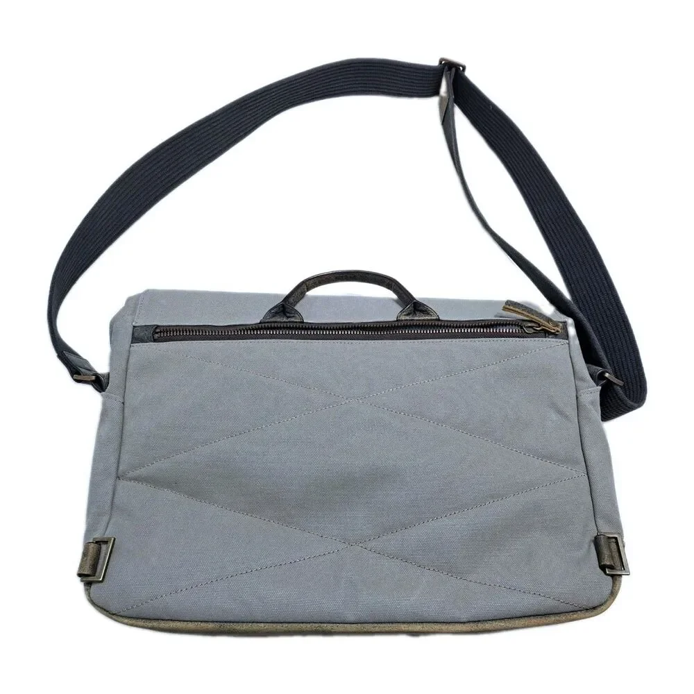 TIMBUK2 Distilled Messenger Canvas Leather Trim Padded Laptop Bag Size Medium
